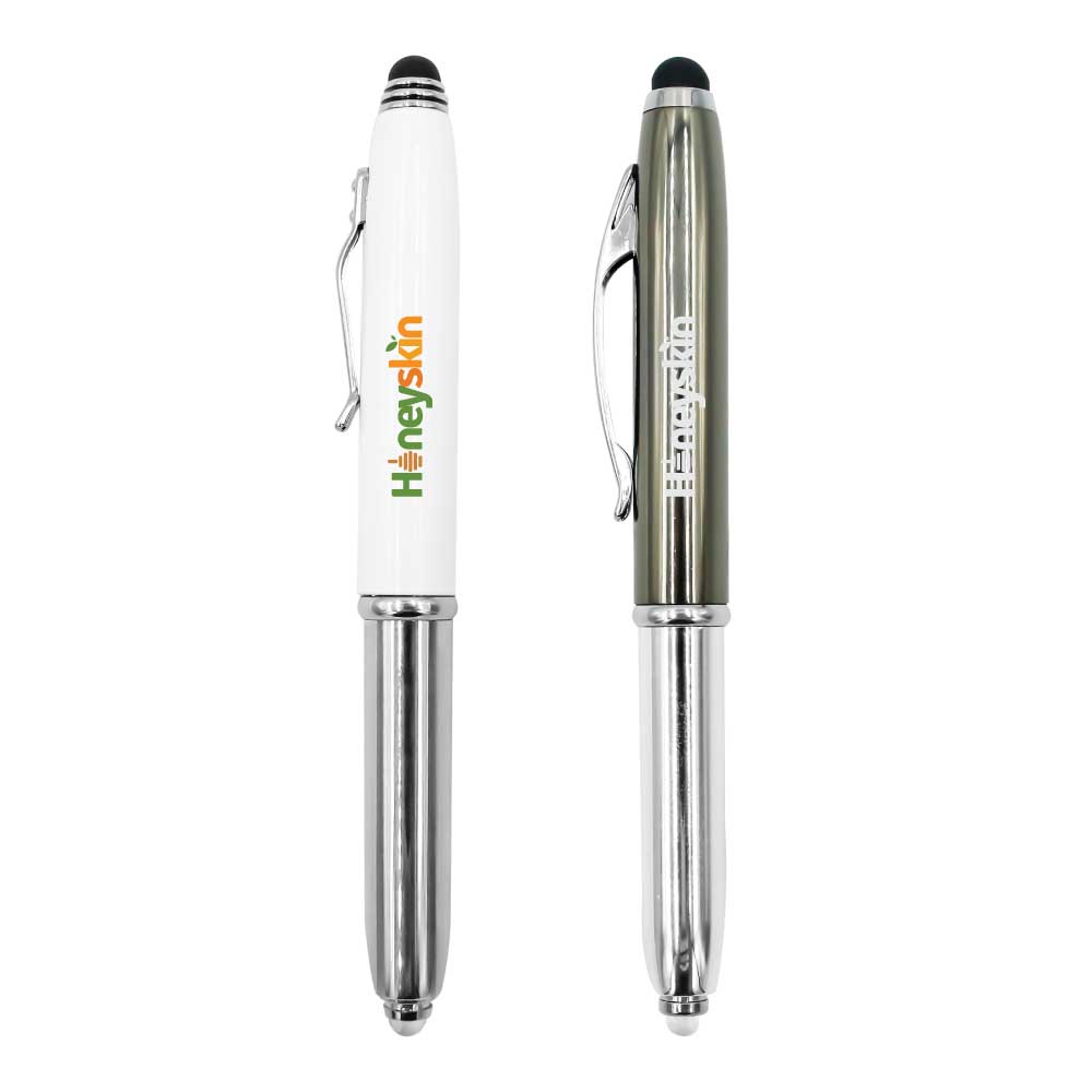 3 in 1 Metal Pens with Stylus & Light 7