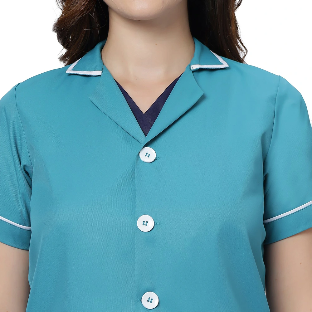 Unisex Assistant Apron / Coat - Light Teal 10