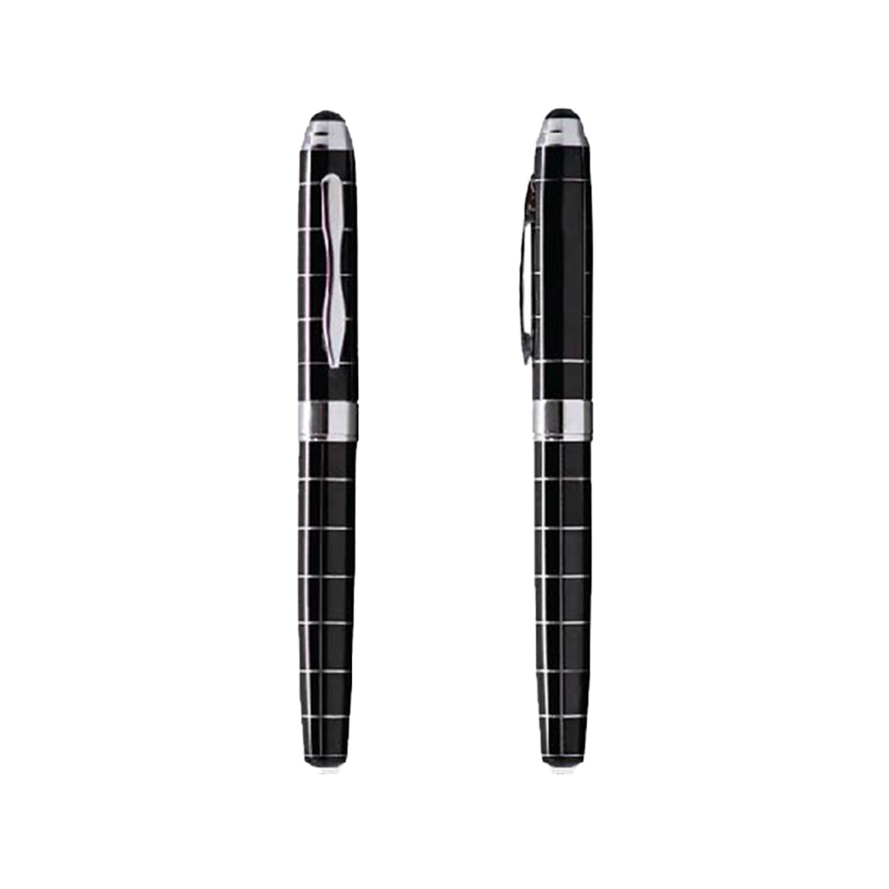 Roller Pen with Silver Grid Design 2