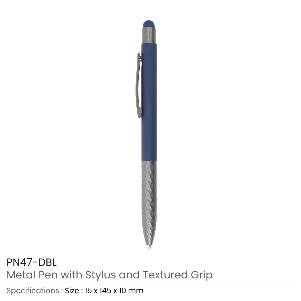 Stylus Metal Pens with Textured Grip 5
