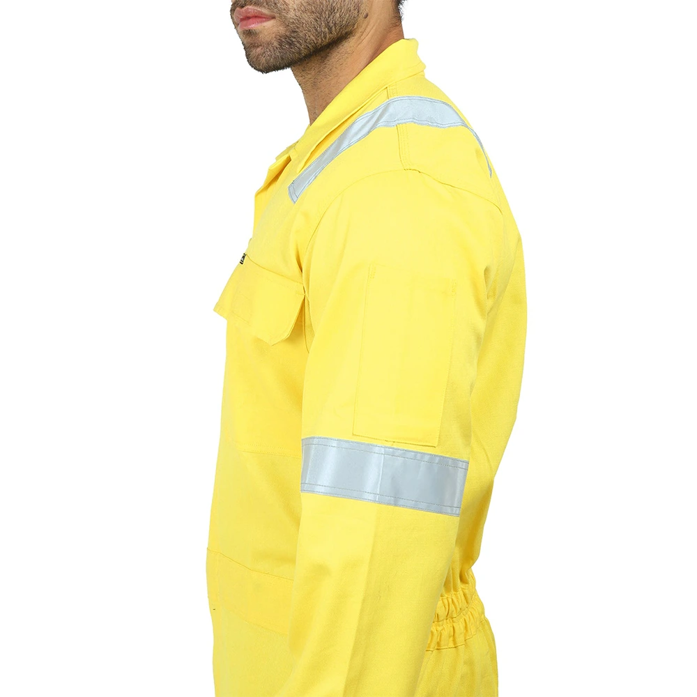 Coverall with Reflective Tape Yellow 4