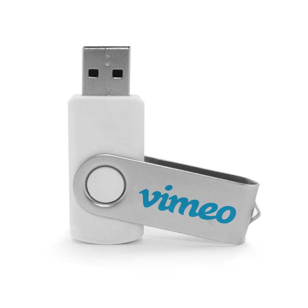 Silver Swivel USB Flash Drives 3