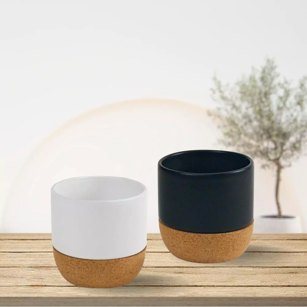 Ceramic Cup with Cork Base 6 oz Matte Finish – Ramadan Gifts 10