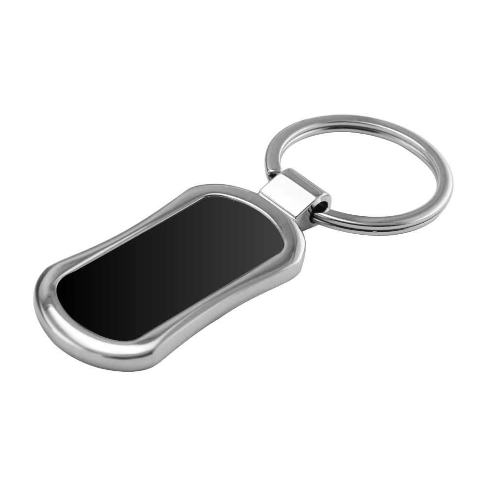 Metal Keychain Rectangular Oval 1