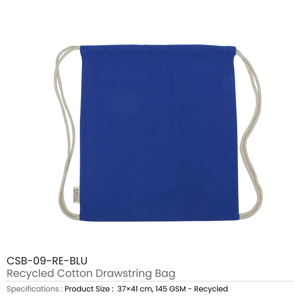 Recycled Cotton Drawstring Bags 9