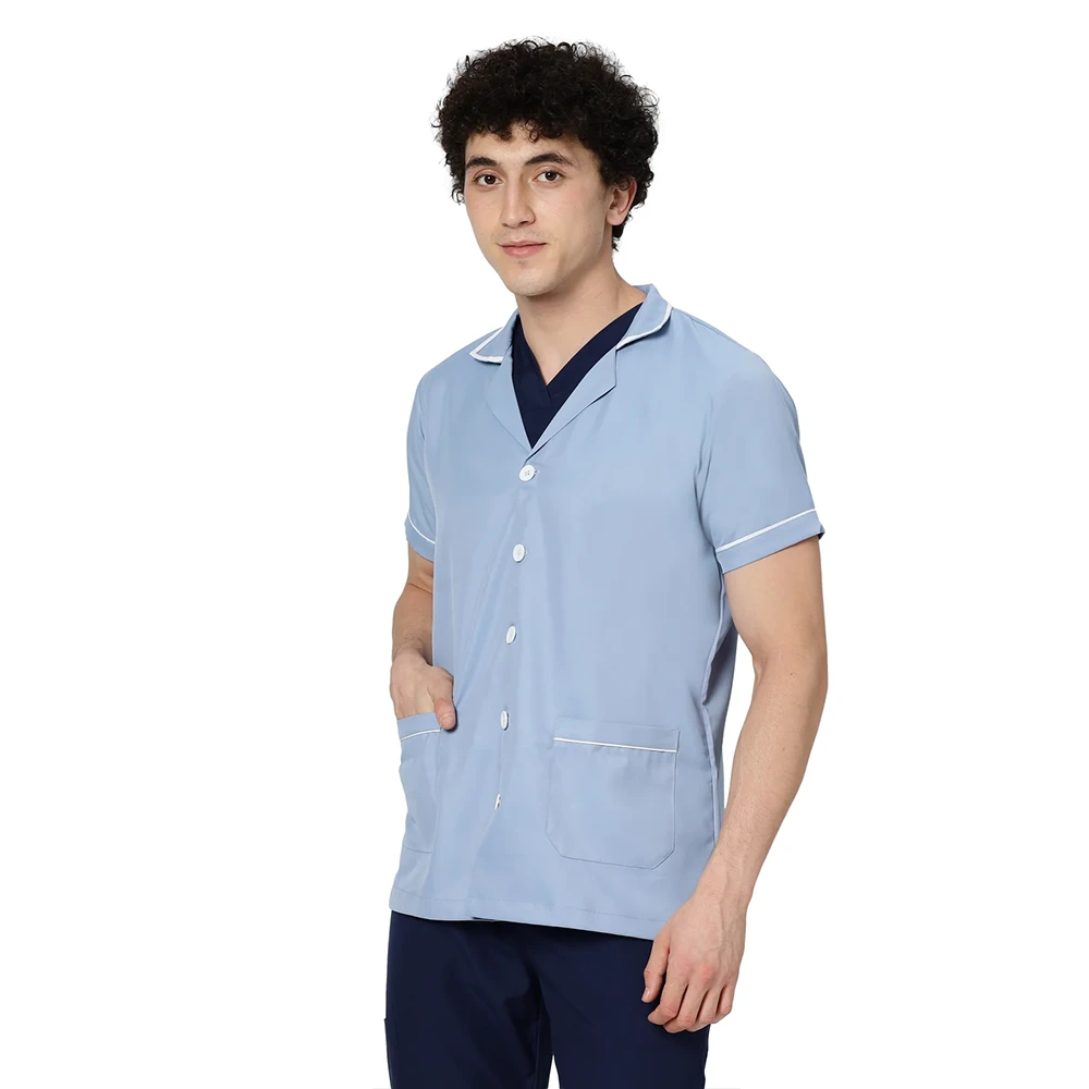 Unisex Assistant Apron / Coat - Ceil Blue 3