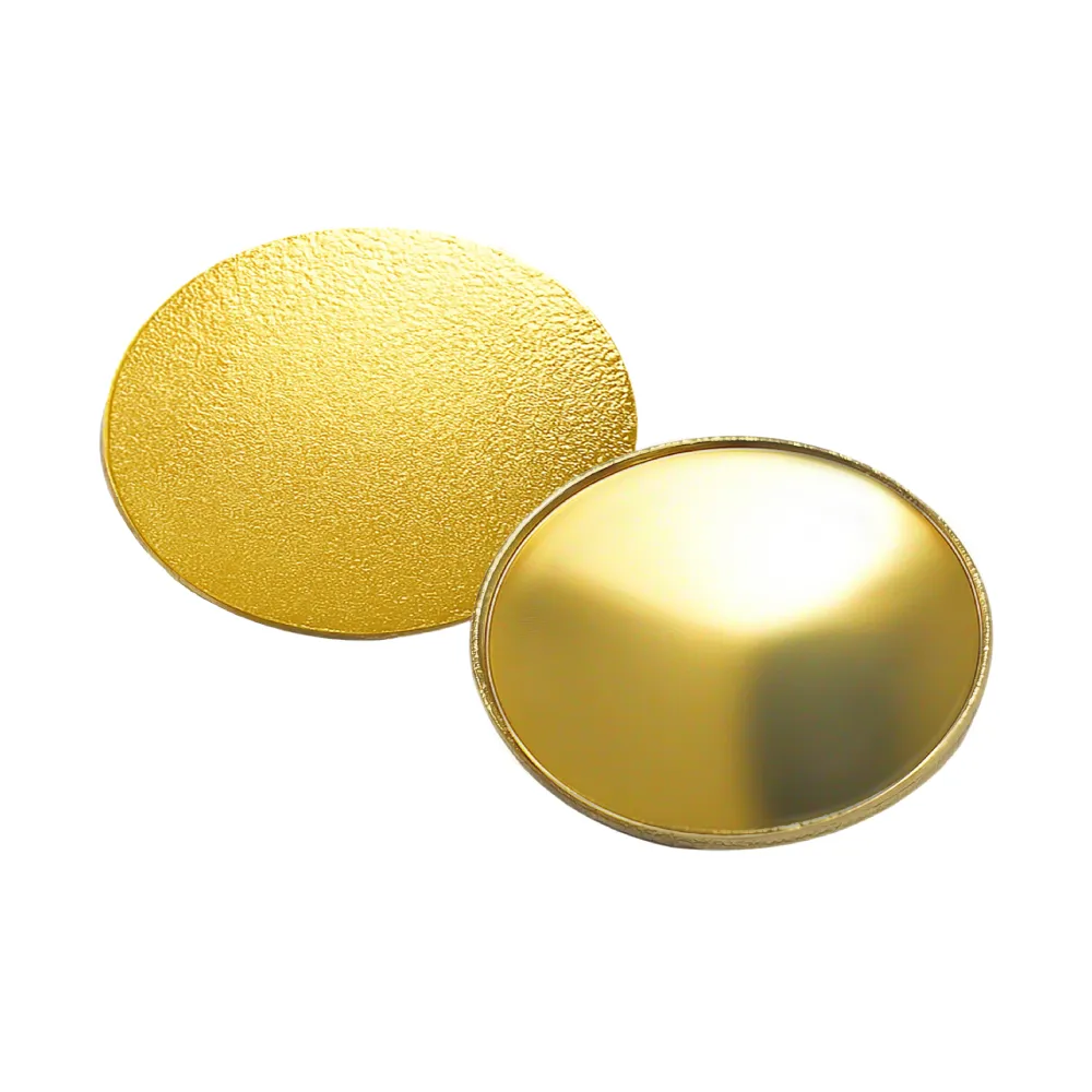 Gold Round Metal Badges with Magnet Attachment 7