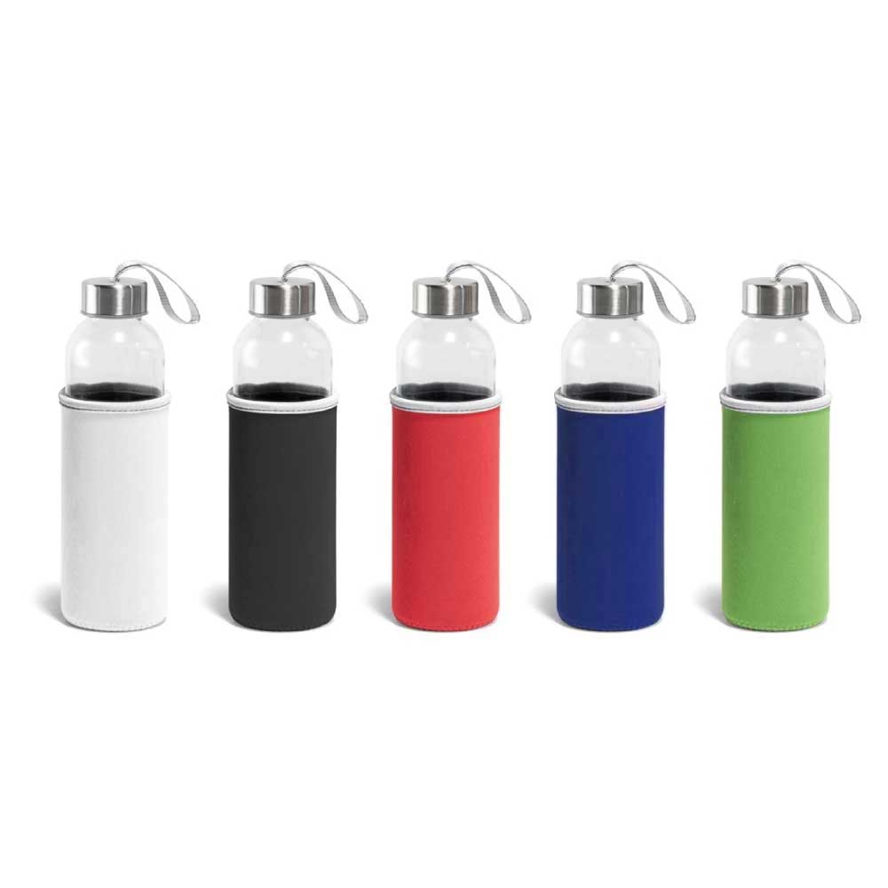 Glass Water Bottle with Sleeve 1