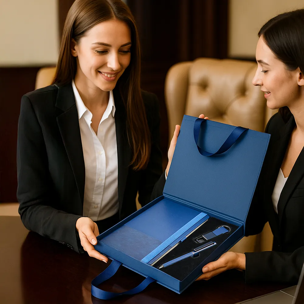 Premium Office Gift Set with Ribbon Handle Box 2