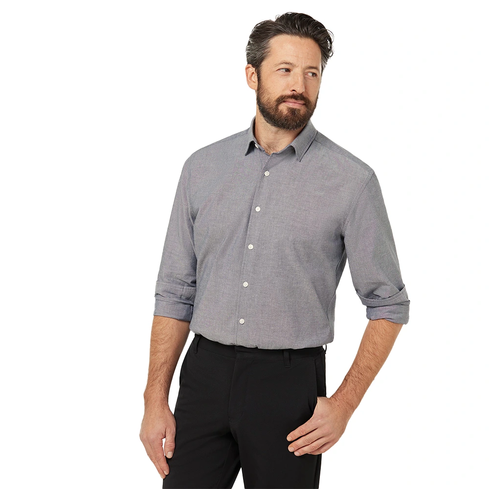 Men's Long Sleeve Shirt - Charcoal 1