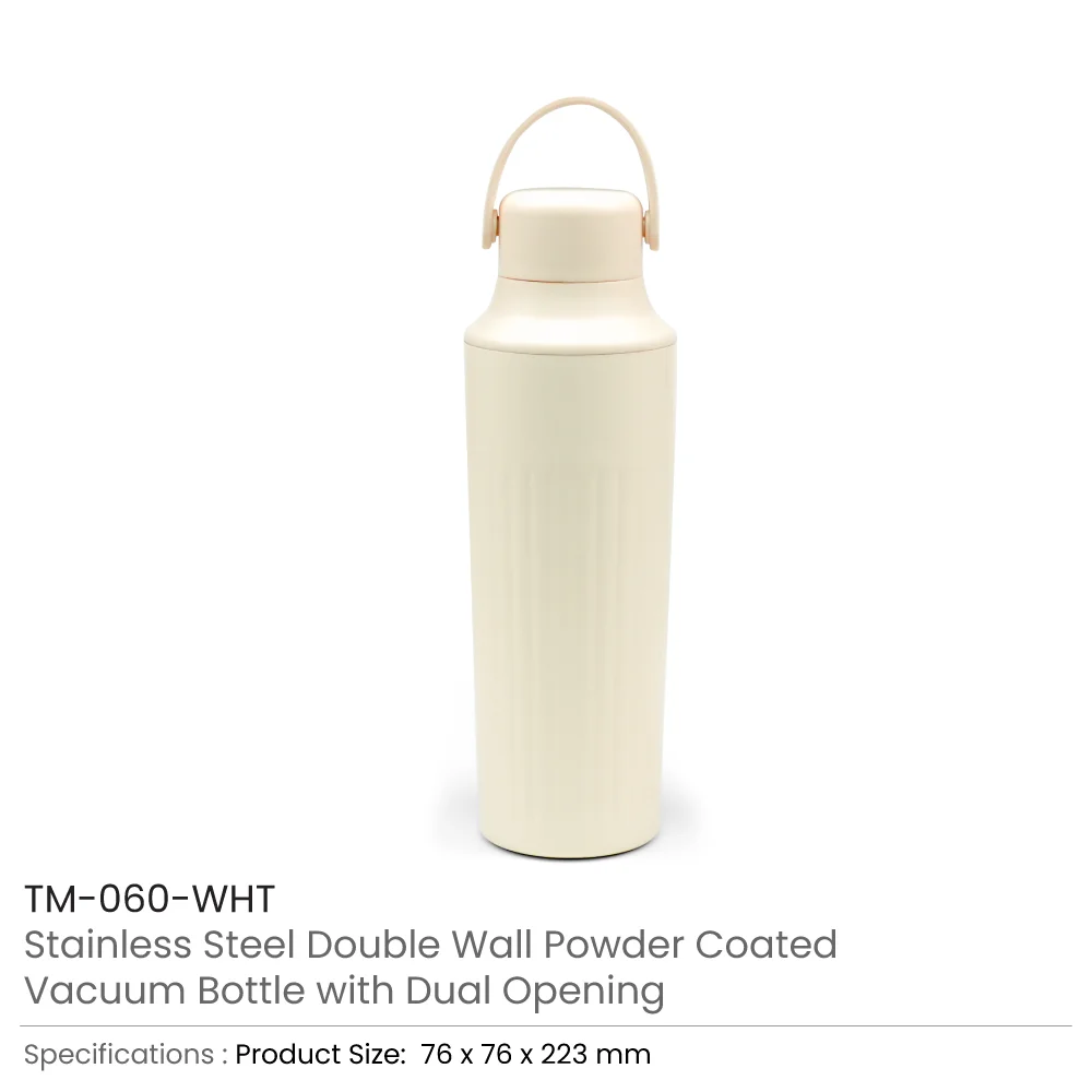 Dual Opening SS Bottles, Double-Wall Insulated Body, Powder Coated, 500ml 5