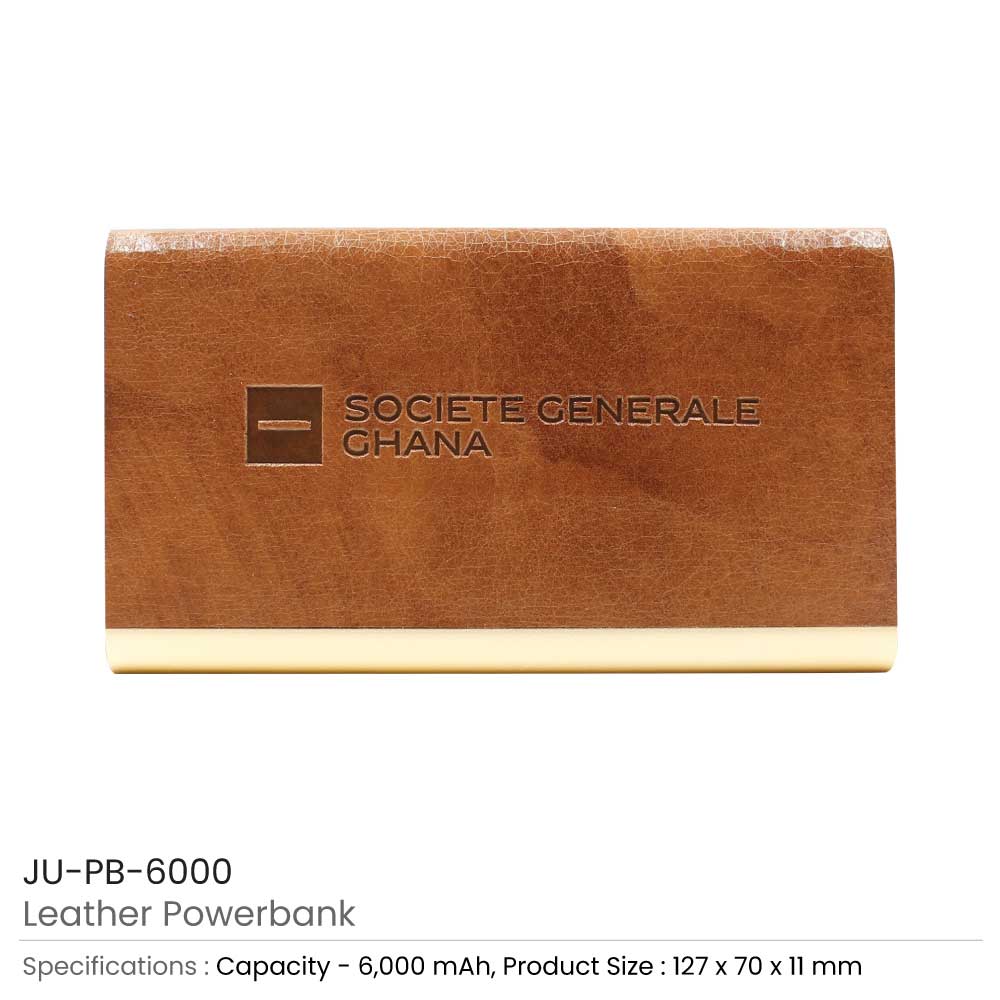 Leather Powerbank 6000 mAh 3