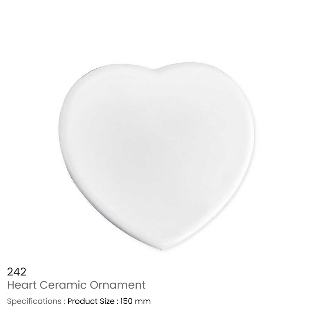 Heart Shape Ceramic Ornaments 15cm 2