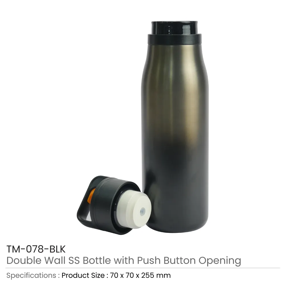 Double Wall Stainless Steel Bottles with Push Button – 500 ml 5