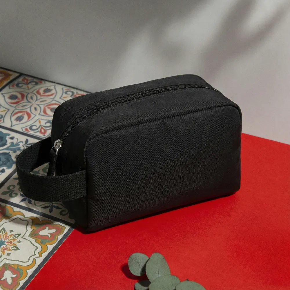 Multipurpose Utility Pouch, Black Polyester Fabric, Zipper & Handle 4