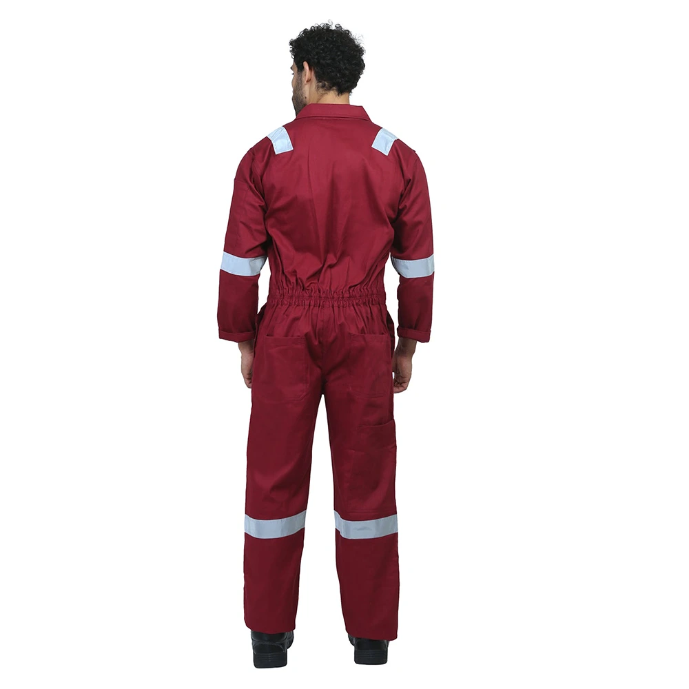 Coverall with Reflective Tape Maroon 4