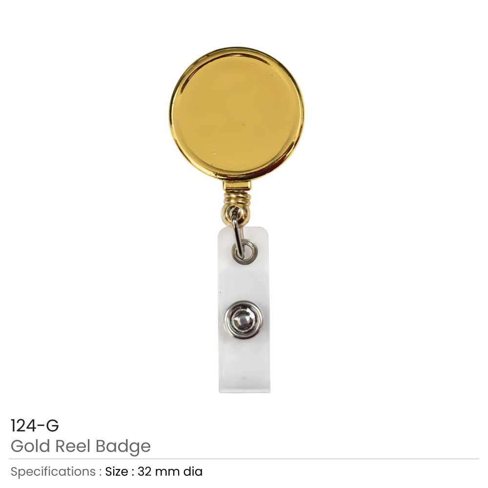 Round Metal Reel Badges for ID Cards 7