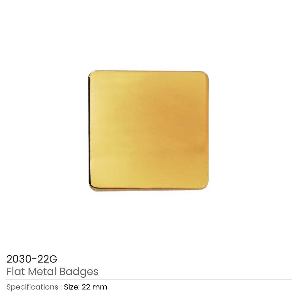 Square Flat Metal Badges 2