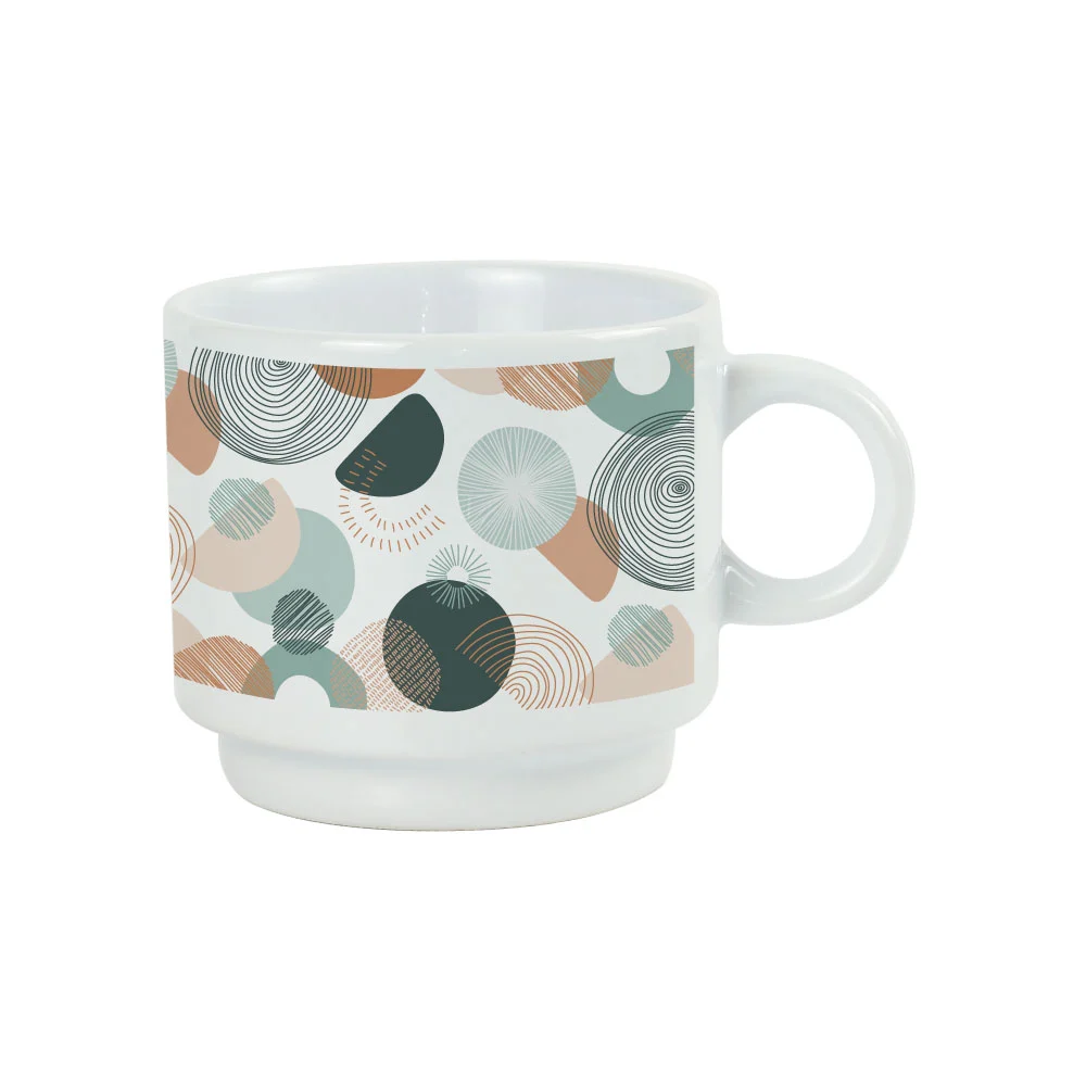 Ceramic Cups 10 Oz Glossy Finish White Color 5