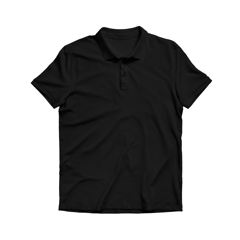 Apex Polo T-Shirt Solid Black 1