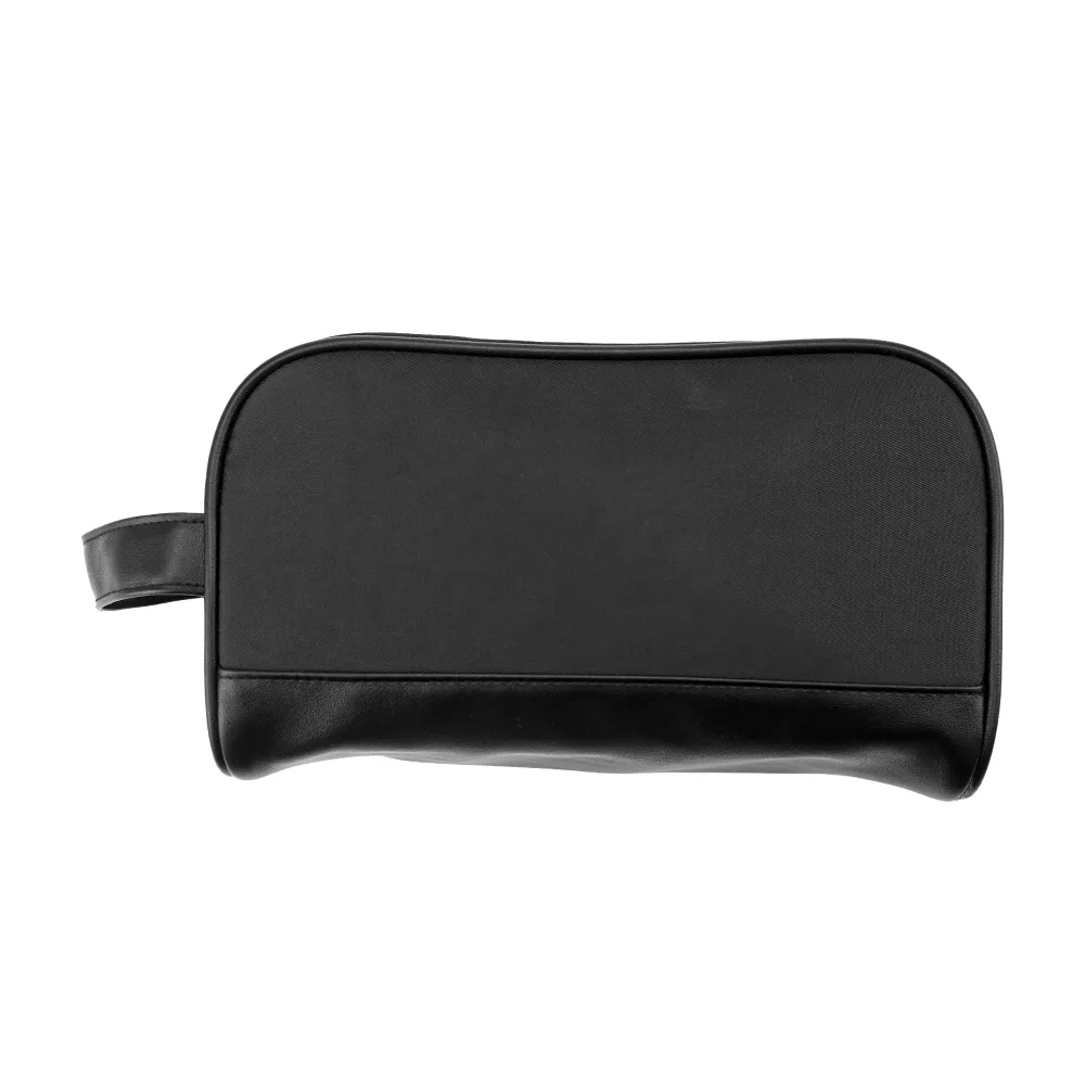 Twill Fabric Utility Pouch with PU Handle, 2 Main Zipper Compartments 7