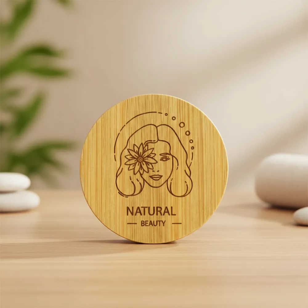 Bamboo Pocket Mirrors in Round-shaped, Lightweight & Portable 5