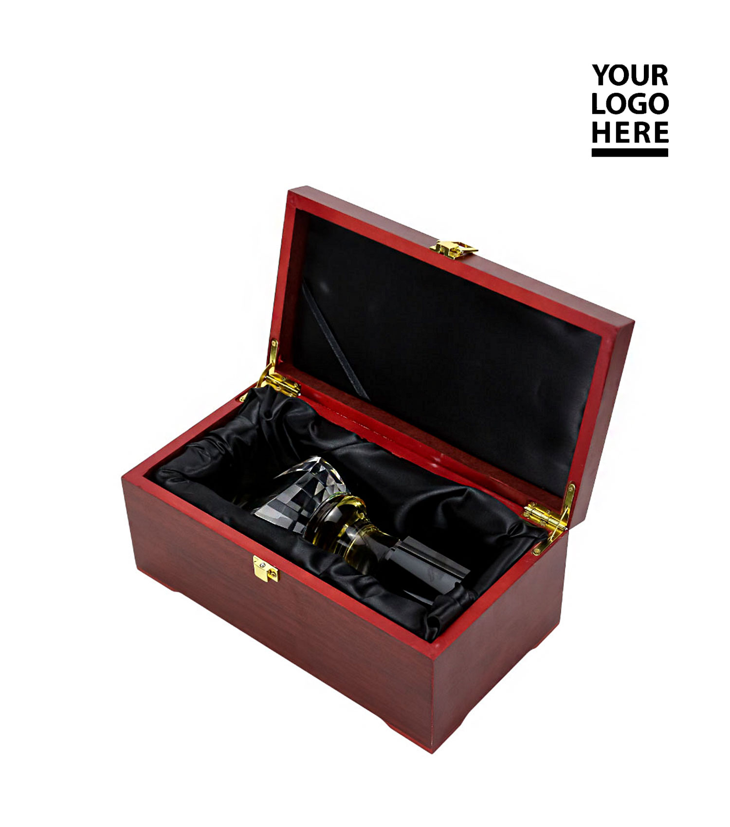Crystal Trophy in Wooden Box 1