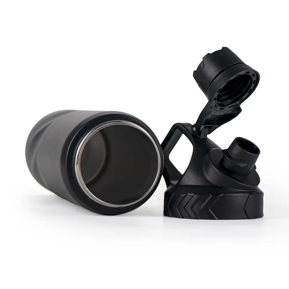 Stainless Steel Water Bottles in Black Matte, Double Wall, 620ml 3