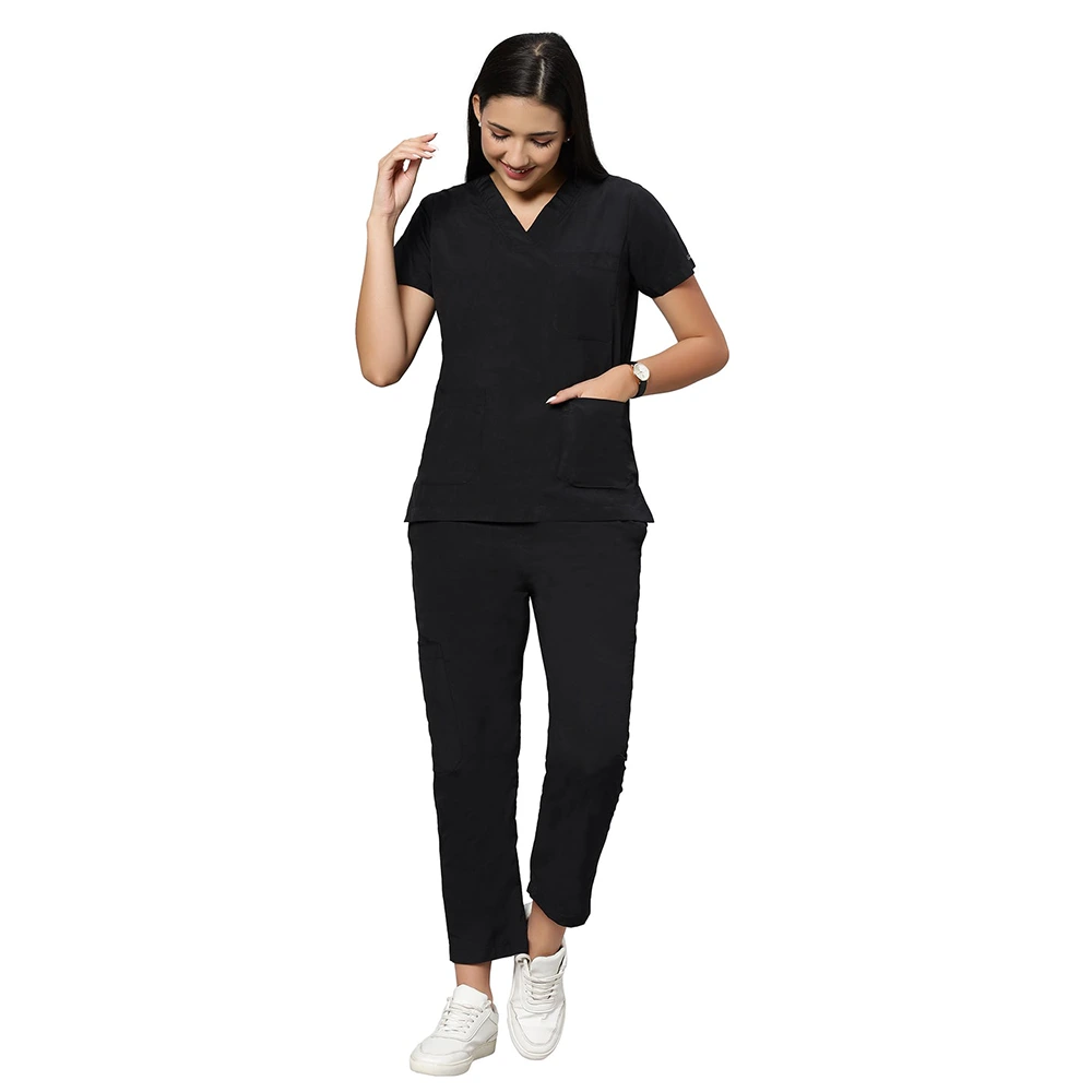 Medical Scrub Suit Black 2