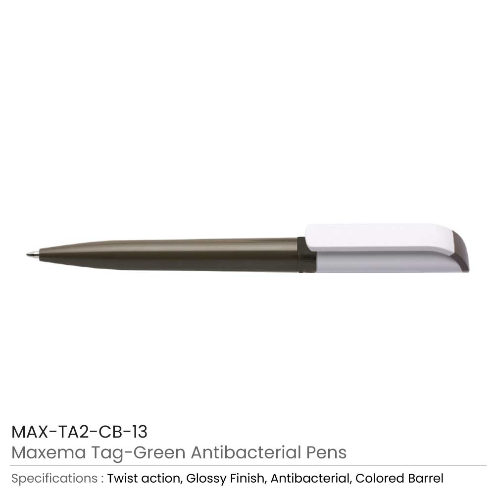 Maxema Tag Green Anti-Bacterial Pens  10