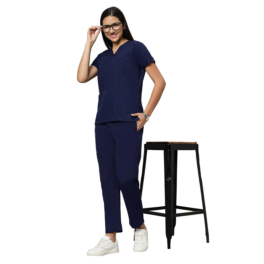 Medical Scrub Suit Navy Blue 4
