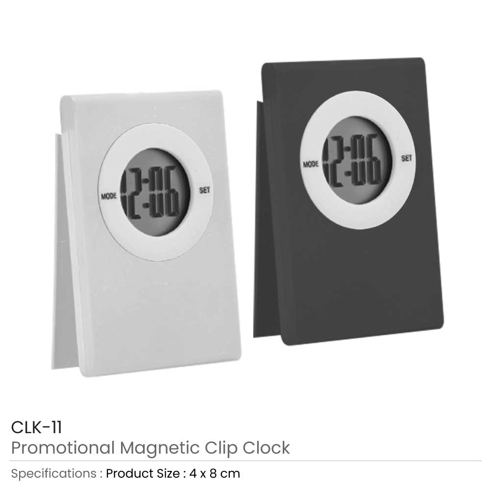Table Clock with Magnetic Clip 4