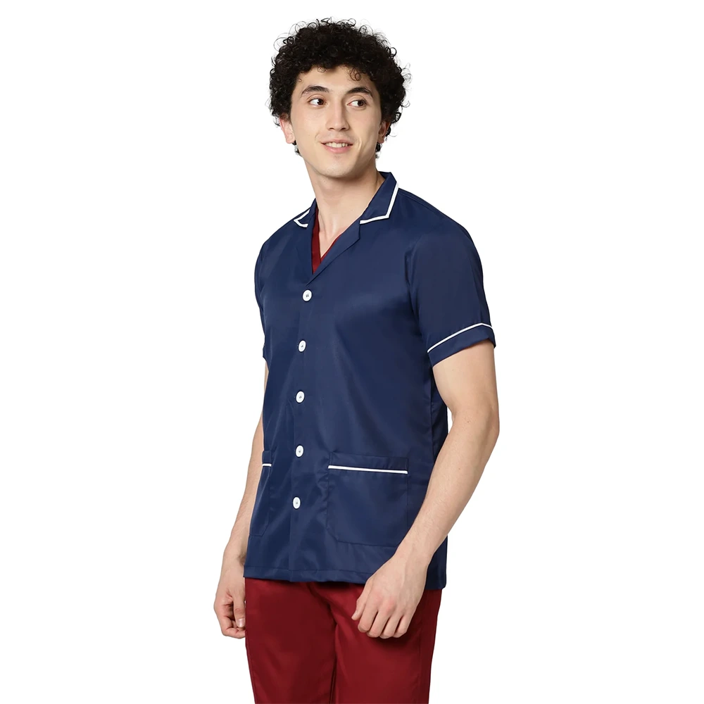 Unisex Assistant Apron / Coat - Navy Blue 3