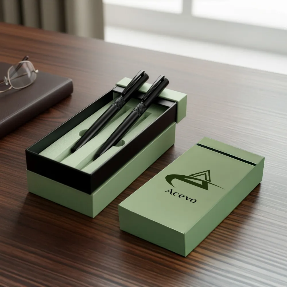 Dual Pen Box Slide to Open in Hard Cardboard Material For Pen Gift Sets 5