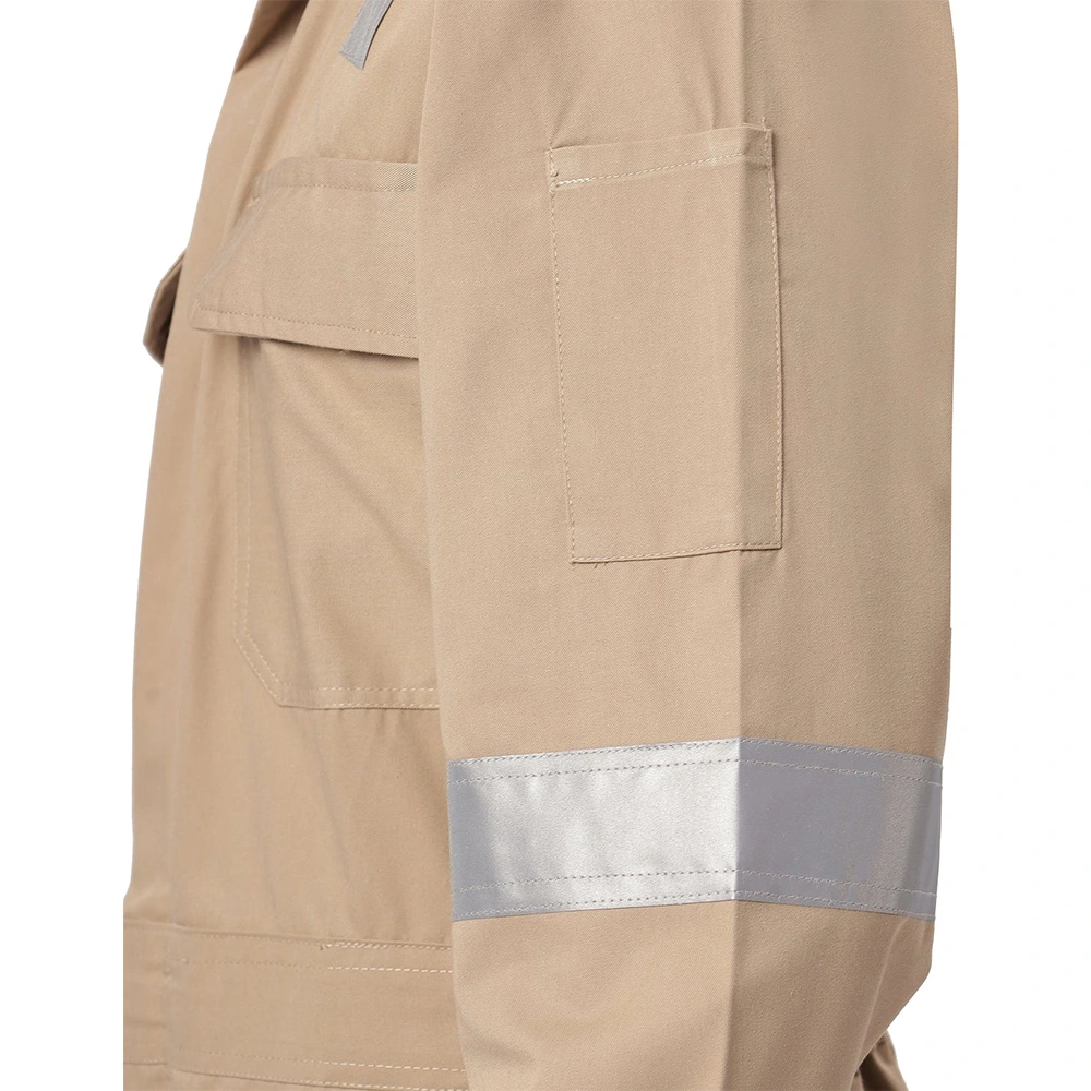 Coverall with Reflective Tape Khaki 6