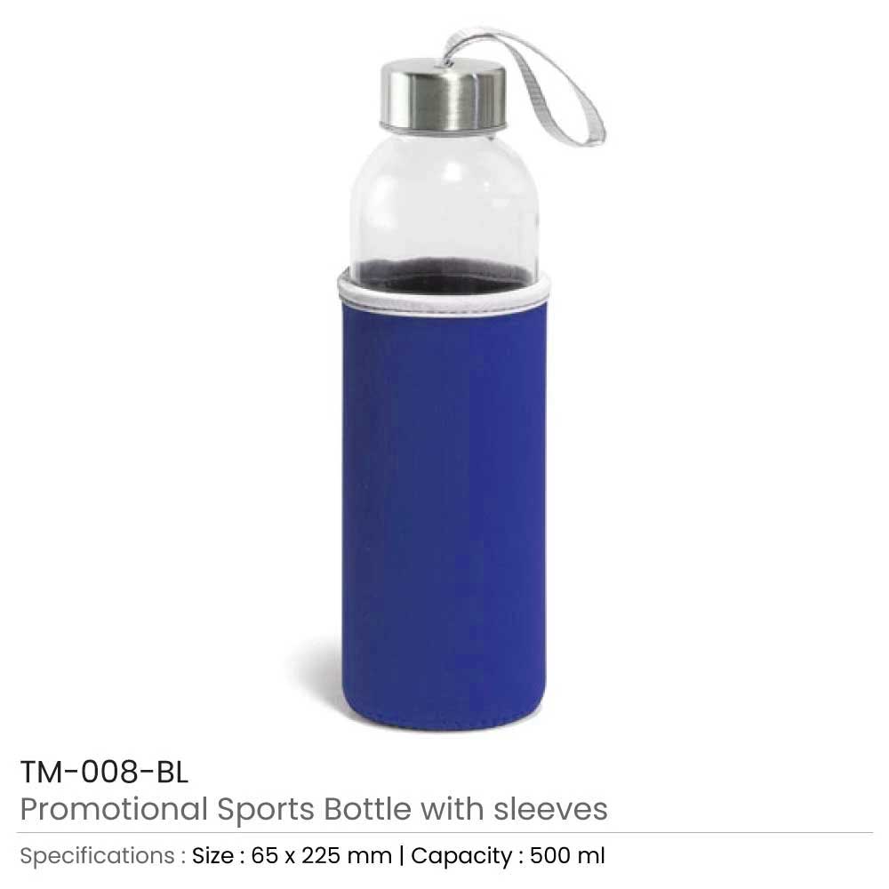 Glass Water Bottle with Sleeve 3
