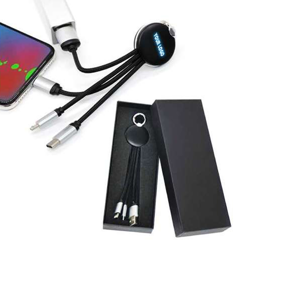 3-in-1 Charging Cable with Light-Up Logo 3
