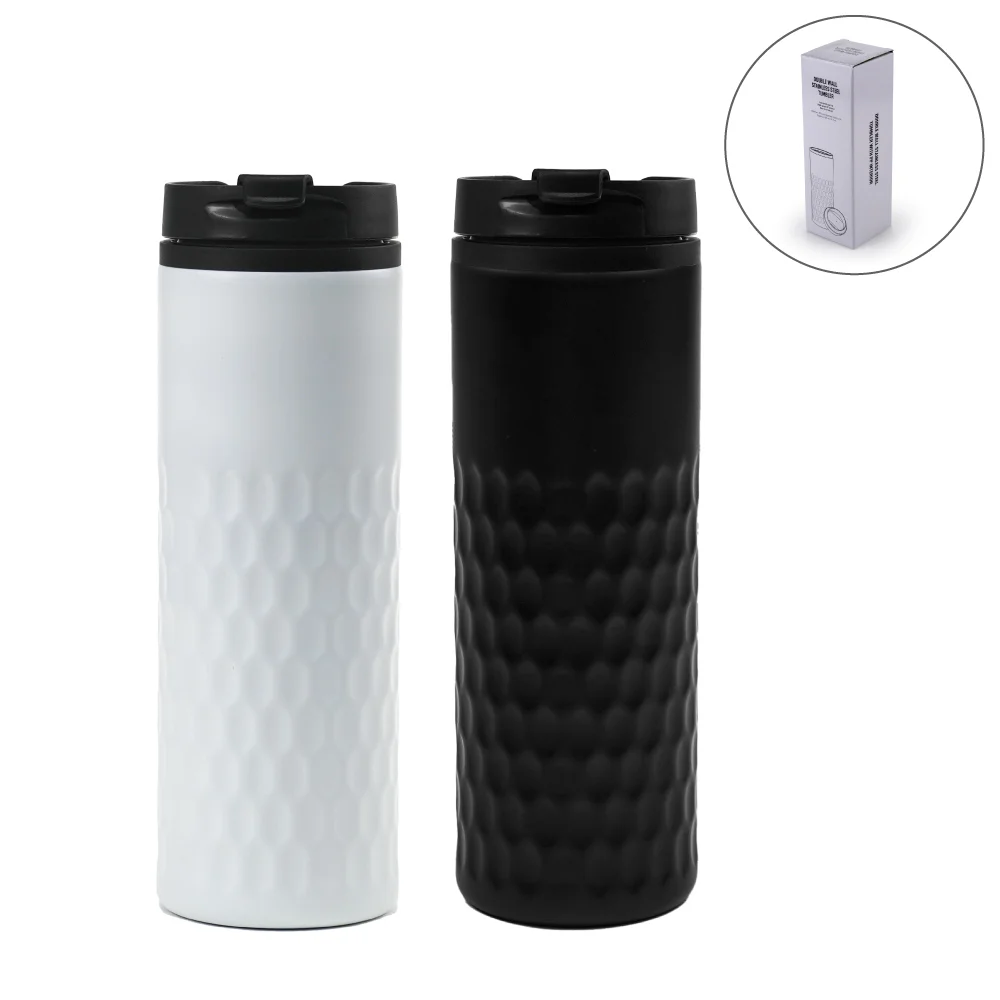 Honeycomb Design SS Bottles, Double Wall with PP Interior 420ml 10