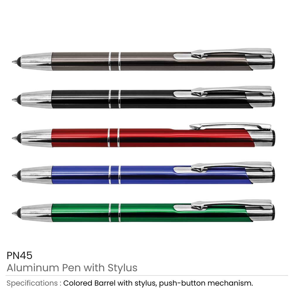 Aluminum Pens with Stylus 7