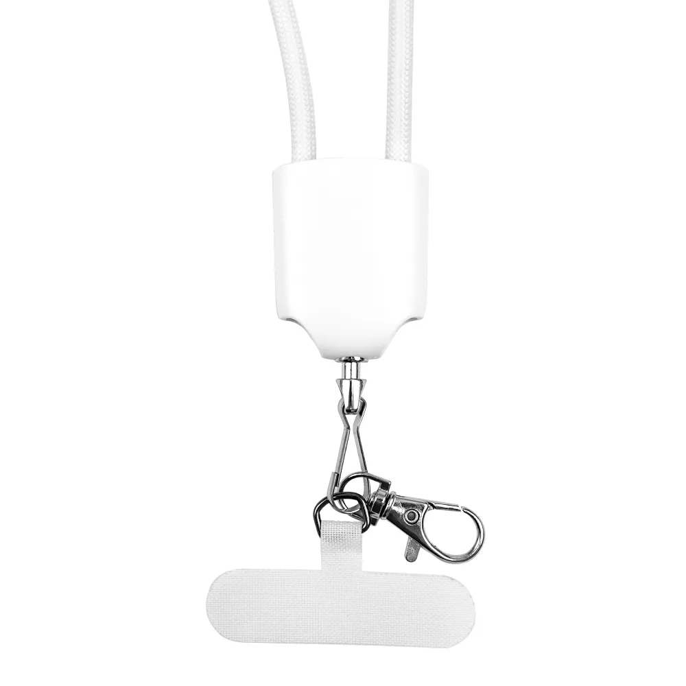4 in 1 Lanyard Charging Cable 60W, 120cm Long with ID Hook & Phone Pad 5