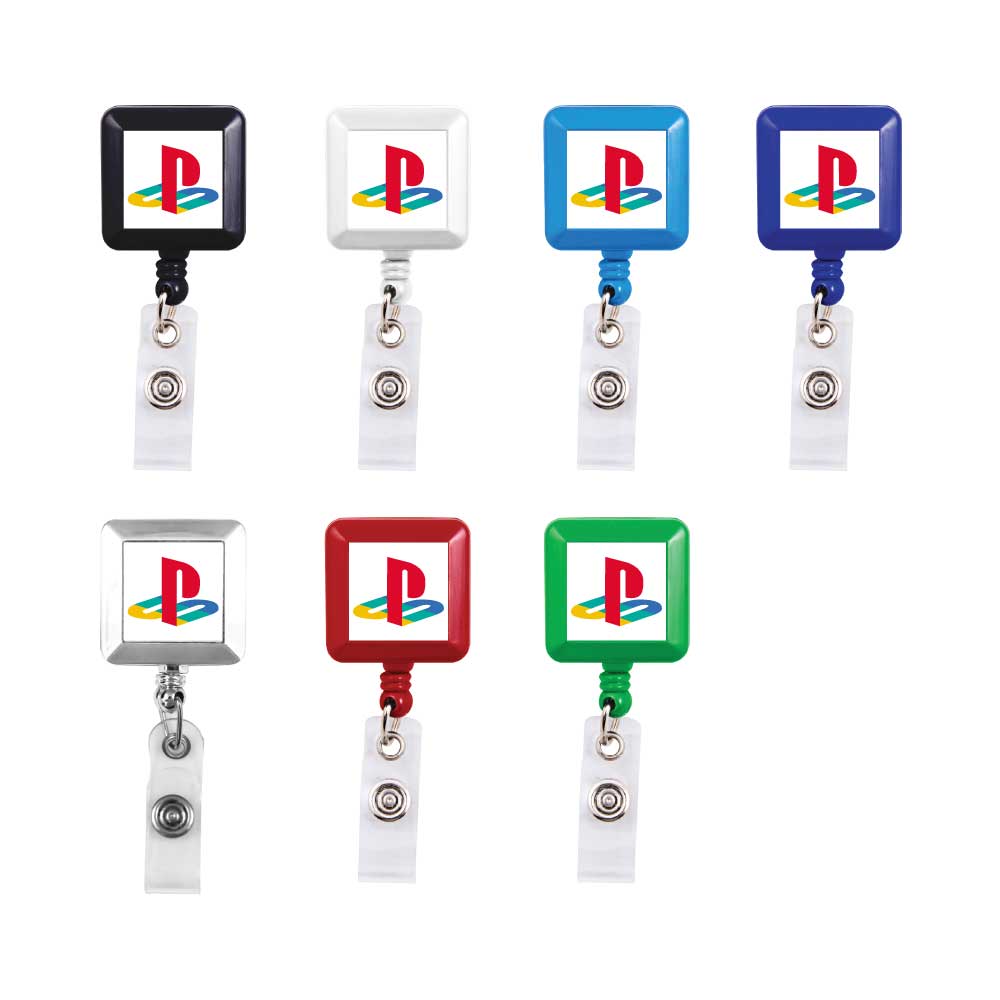 Badge Reels in Square Shape Plastic 5