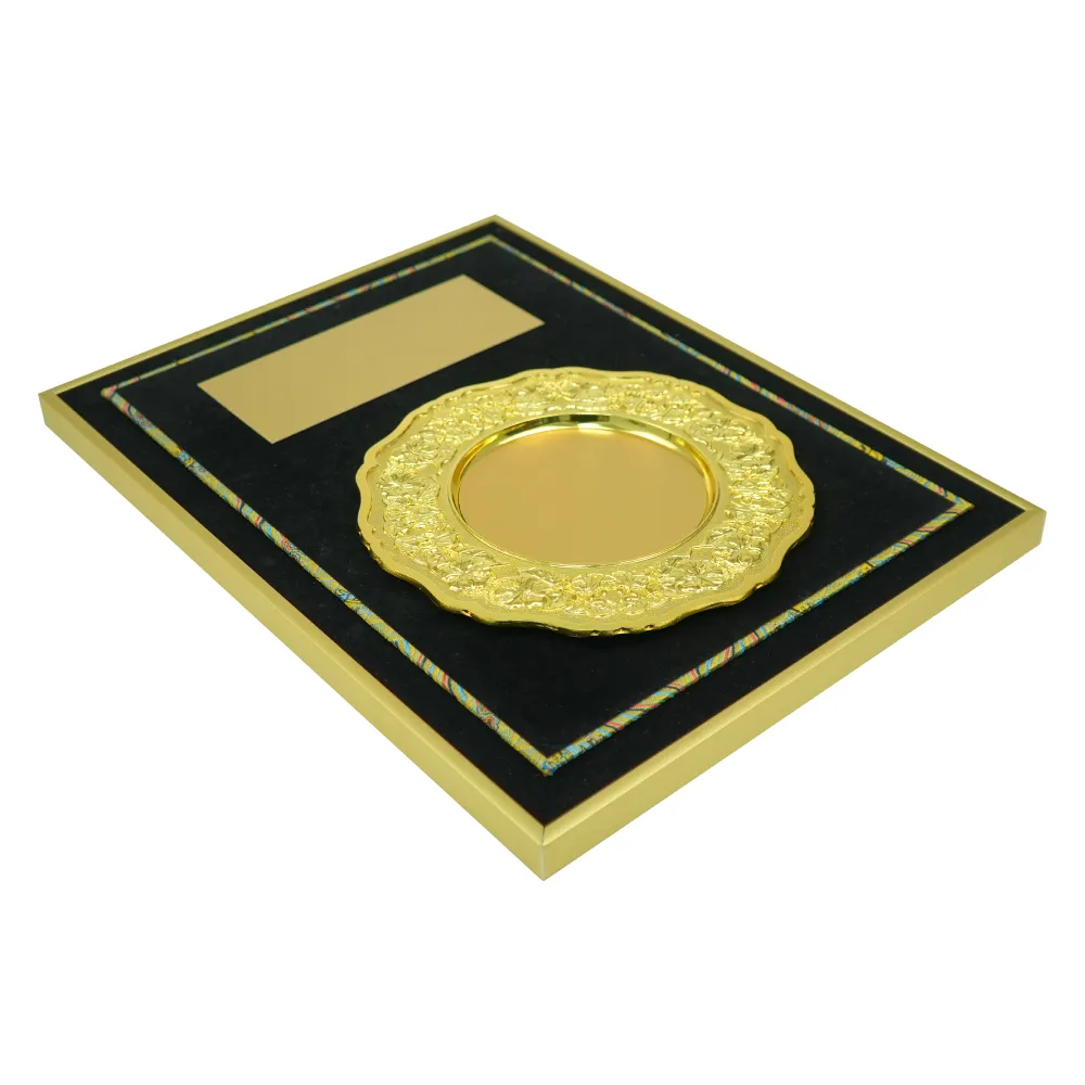Aluminum Award Plaque A3 Size with Stand & Gold Plate in Presentation Box 3