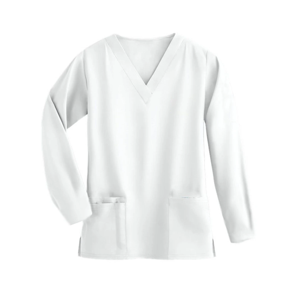 Full Sleeve Unisex Medical Scrub Suit – White