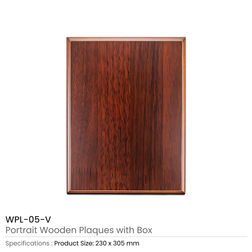 Portrait Wooden Plaques with Stand and Presentation Box 5