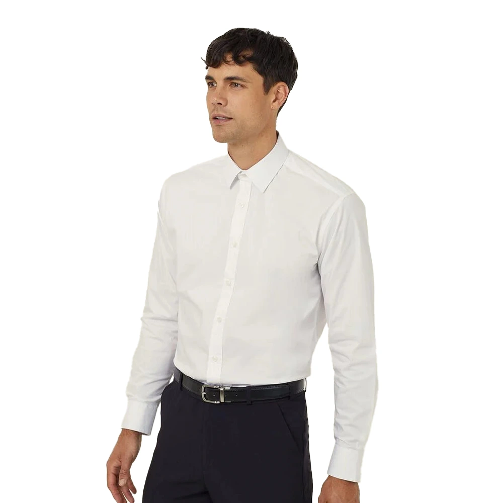 Men's Stretch Long Sleeve Shirt - White 1