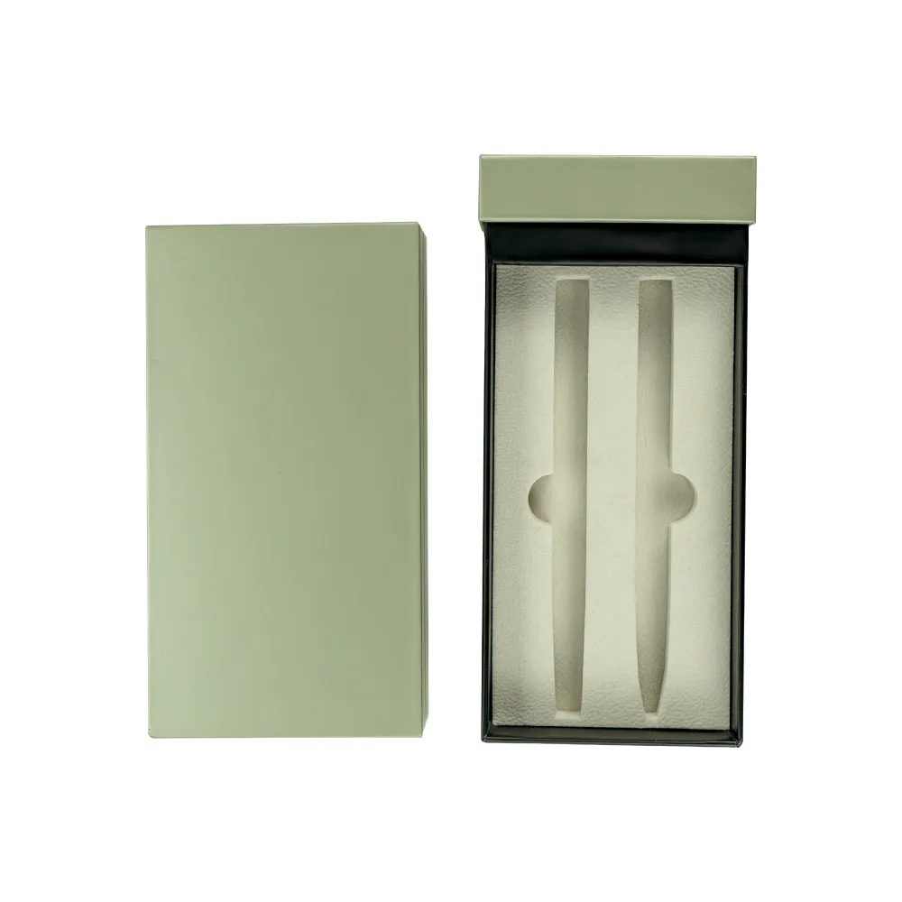 Dual Pen Box Slide to Open in Hard Cardboard Material For Pen Gift Sets 2