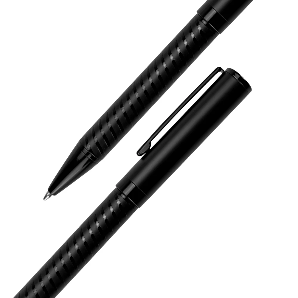 Black Metal Pens with Spiral Design Barrel, Excellent Executive Gifts 6