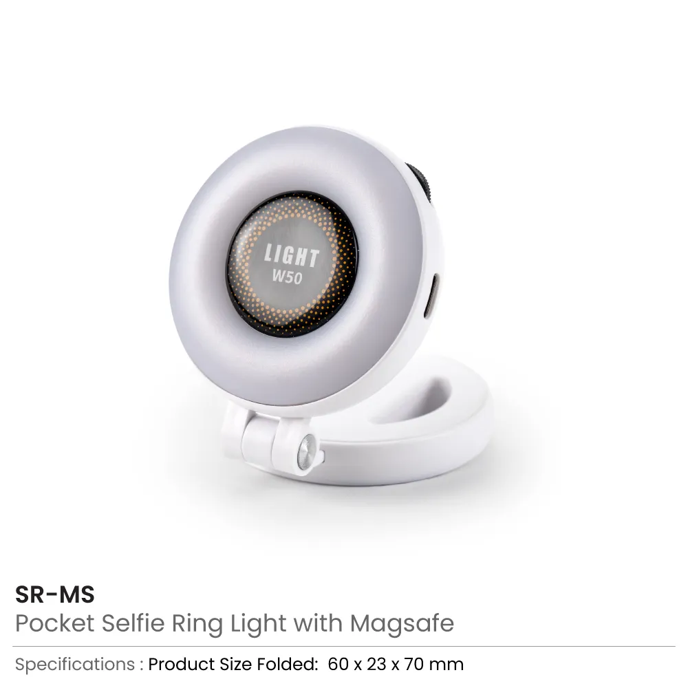 Pocket Selfie Ring Light with MagSafe, Bi-Color LED, 180° Flip Design 6