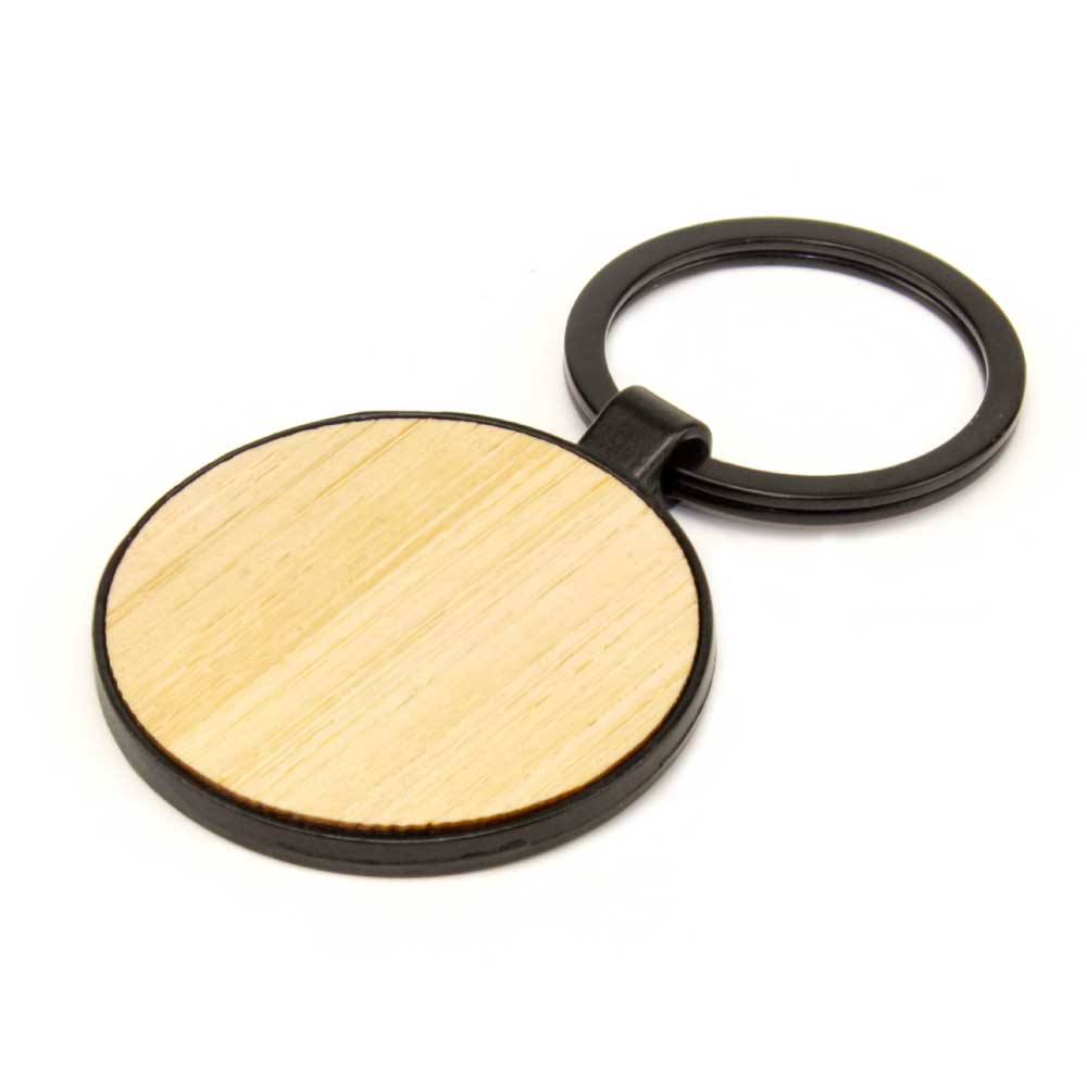 Metal Keychain with Bamboo 1