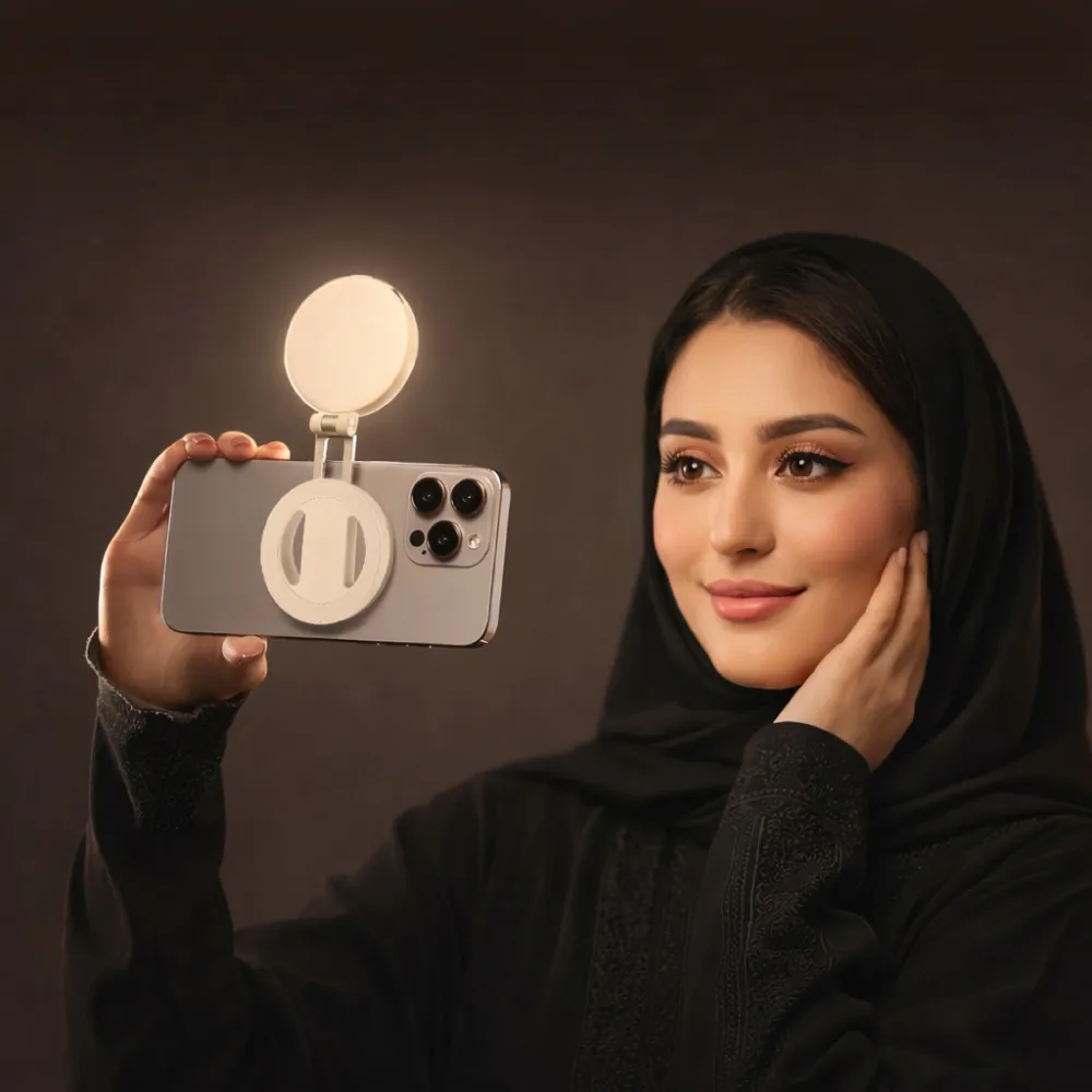 Pocket Selfie Ring Light with MagSafe, Bi-Color LED, 180° Flip Design 3